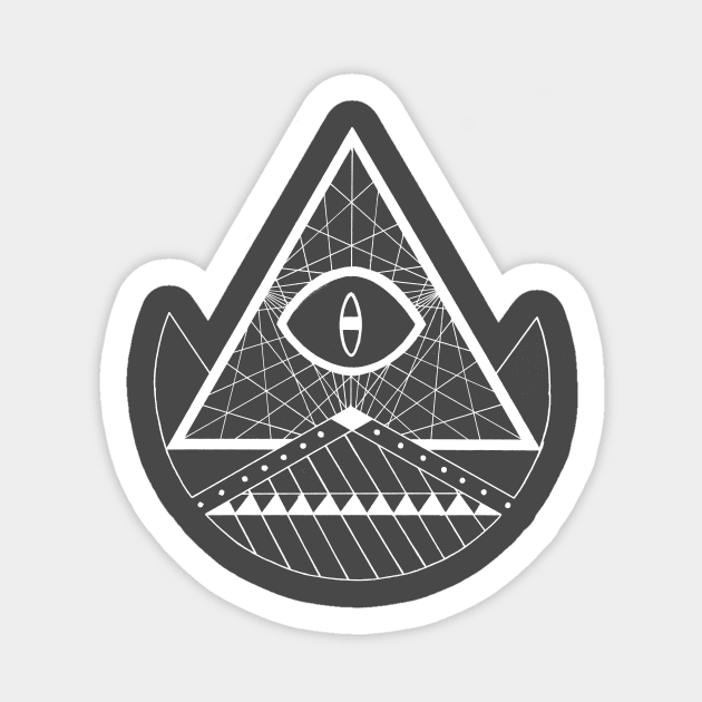 White Illuminati Sticker by y33n